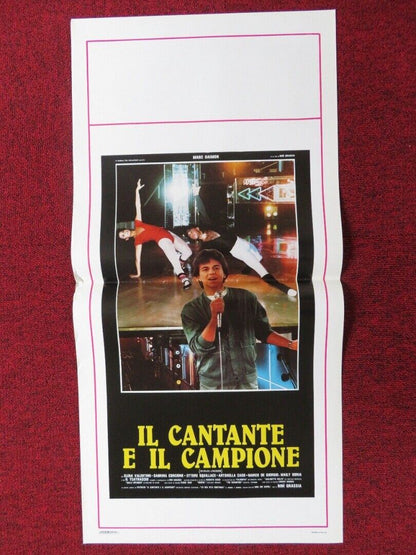 IL CANTANTE E IL CAMPIONE  ITALIAN LOCANDINA (27.5"x13") POSTER MARC DAIMON '84