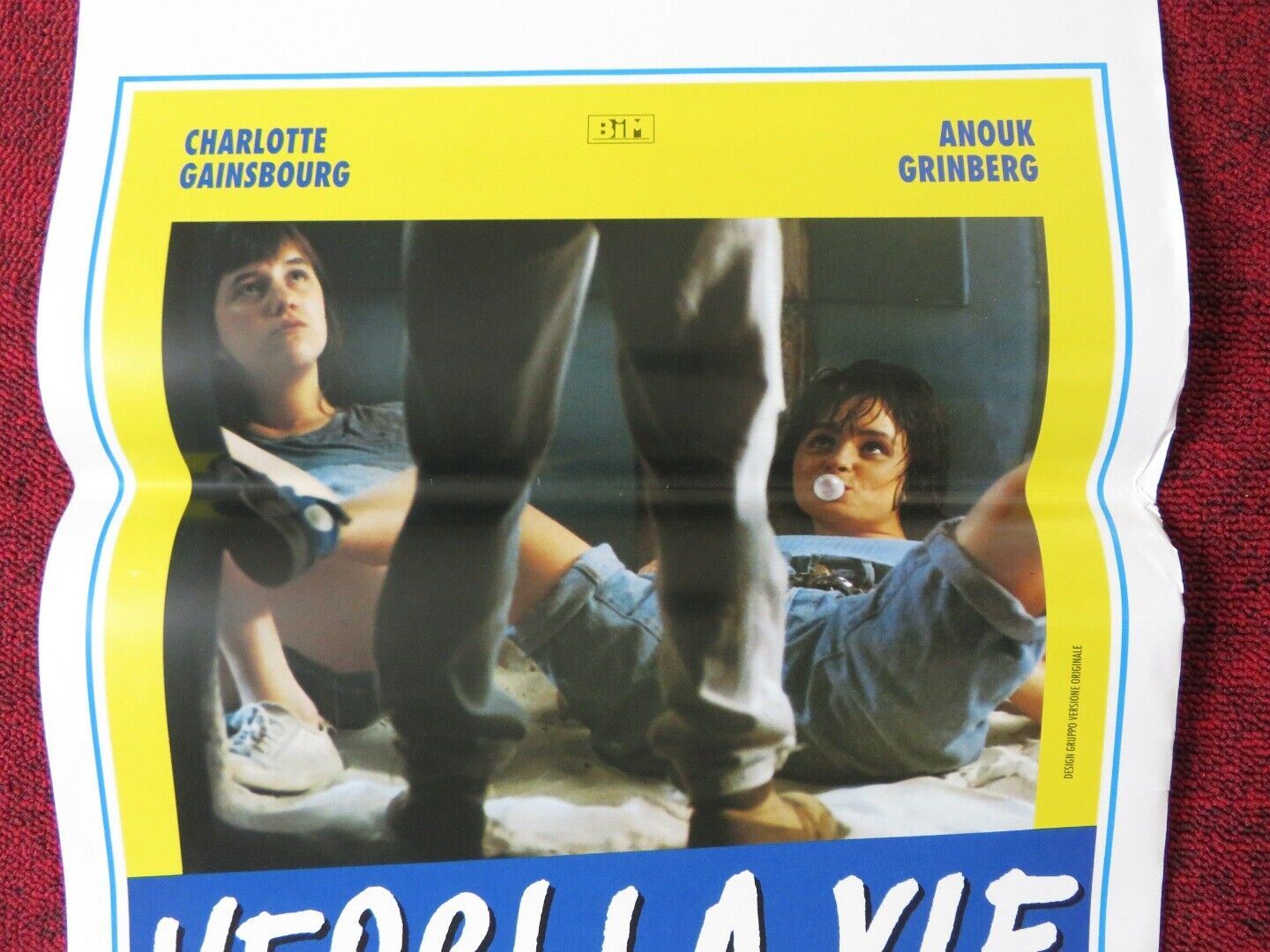 MERCI LA VIE  ITALIAN LOCANDINA (27.5"x13") POSTER CHARLOTTE GAINSBOURG 1991