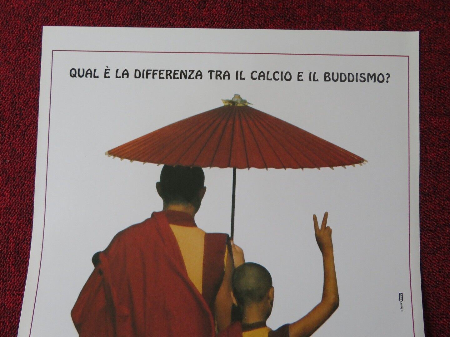 THE CUP ITALIAN LOCANDINA (27.5"x13") POSTER KHYENTSE NORBU ORGYEN TOBGYAL 1999