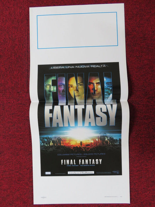 FINAL FANTASY - THE SPIRITS WITHIN ITALIAN LOCANDINA (27.5"x13") POSTER 2001