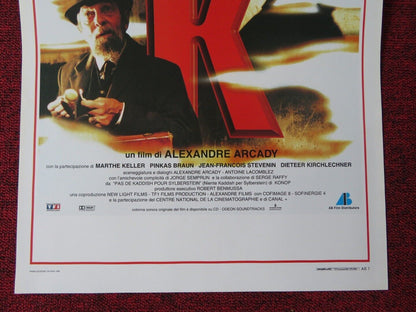 K ITALIAN LOCANDINA (27.5"x13") POSTER PATRICK BRUEL ISABELLA FERRARI 1998