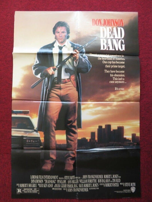 DEAD BANG FOLDED US ONE SHEET POSTER DON JOHNSON PENELOPE ANN MILLER 1989