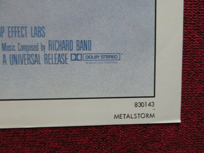 METALSTORM: THE DESTRUCTION OF JARED-SYN FOLDED US ONE SHEET POSTER 1983