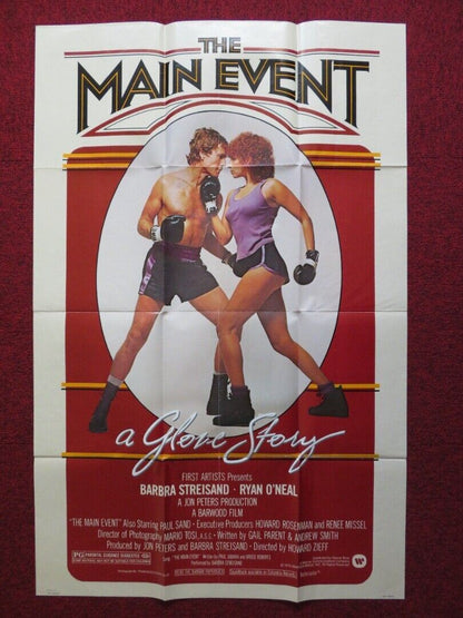 THE MAIN EVENT FOLDED US ONE SHEET POSTER BARBRA STREISAND RYAN O'NEAL 1979