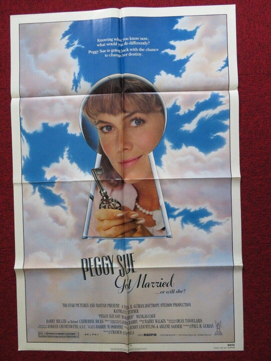 PEGGY SUE GOT MARRIED FOLDED US ONE SHEET POSTER KATHLEEN TURNER N. CAGE 1986