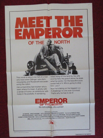 EMPEROR OF THE NORTH FOLDED US ONE SHEET POSTER LEE MARVIN ERNEST BORGNINE 1973