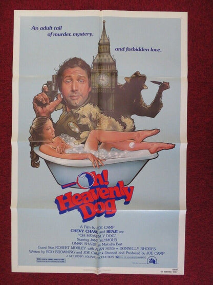 OH HEAVENLY DOG FOLDED US ONE SHEET POSTER CHEVY CHASE JANE SEYMOUR 1980