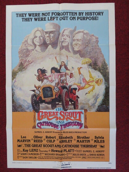 THE GREAT SCOUT AND CATHOUSE THURSDAY FOLDED US ONE SHEET POSTER OLIVER REED '76