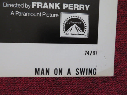 MAN ON A SWING FOLDED US ONE SHEET POSTER CLIFF ROBERTSON JOEL GREY 1974