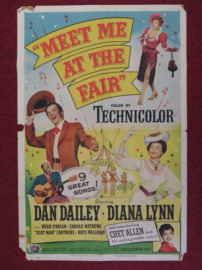 MEET ME AT THE FAIR FOLDED US ONE SHEET POSTER DAN DAILEY DIANA LYNN 1952