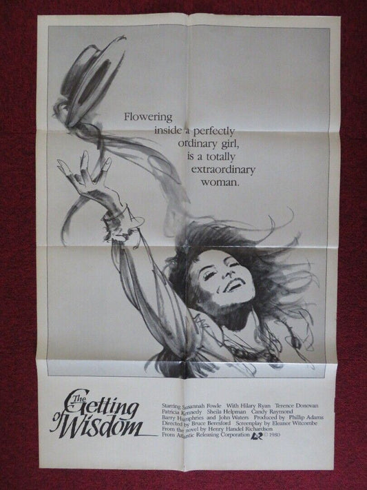 THE GETTING OF WISDOM ONE FOLDED US ONE SHEET POSTER SUSANNAH FOWLE 1980