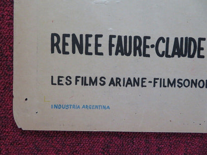 RU DE PARIS FOLDED ARGENTINA ONE SHEET POSTER JEAN GABIN MARIE-JOSIE NAT 1959