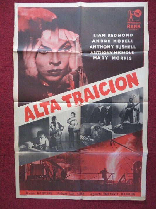 HIGH TREASON FOLDED ARGENTINA ONE SHEET POSTER LIAM REDMOND ANDRE MORELL 1951