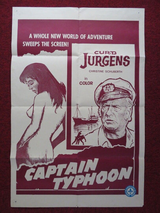 CAPTAIN TYPHOON FOLDED CANADA ONE SHEET POSTER 23" X 35" CURN JURGENS