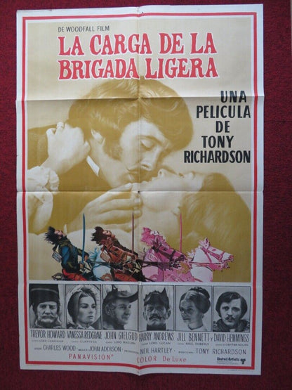 CHARGE OF THE LIGHT BRIGADE FOLDED ARGENTINA ONE SHEET POSTER VANESSA REDGRAVE