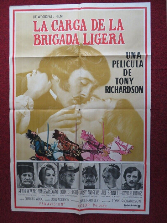 CHARGE OF THE LIGHT BRIGADE FOLDED ARGENTINA ONE SHEET POSTER VANESSA REDGRAVE