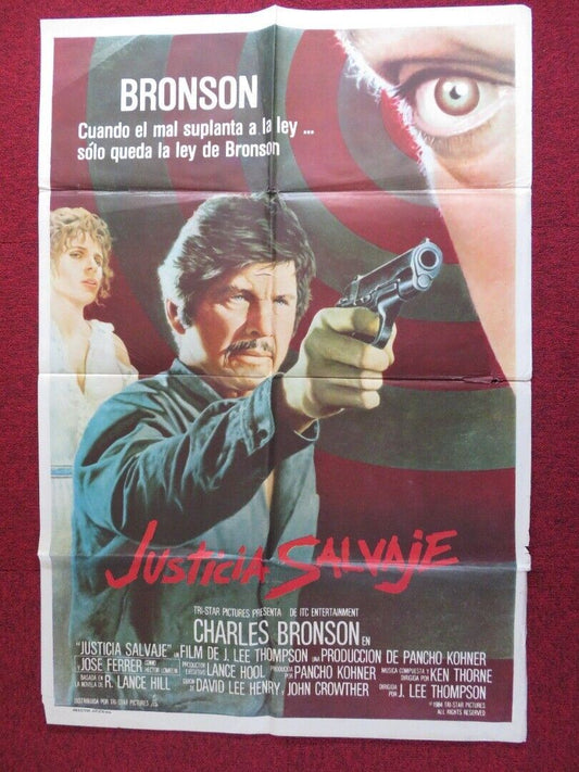 THE EVIL THAT MEN DO FOLDED ARGENTINA ONE SHEET POSTER CHARLES BRONSON 1984