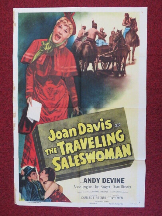 THE TRAVELING SALESWOMAN ONE FOLDED US ONE SHEET POSTER JOAN DAVIS A. DEVINE '50