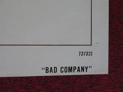 BAD COMPANY ONE FOLDED US ONE SHEET POSTER JEFF BRIDGES BARRY BROWN 1972