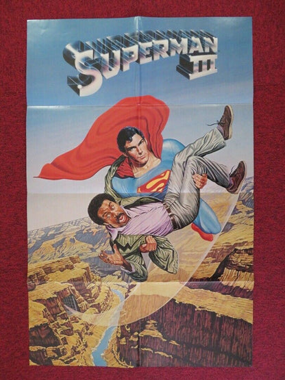 SUPERMAN III- ADVANCE ONE FOLDED US ONE SHEET POSTER  CHRISTOPHER REEVE 1982