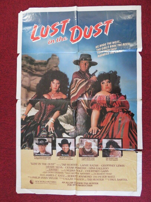 LUST IN THE DUST ONE FOLDED US ONE SHEET POSTER TAB HUNTER LAINIE KAZAN 1984