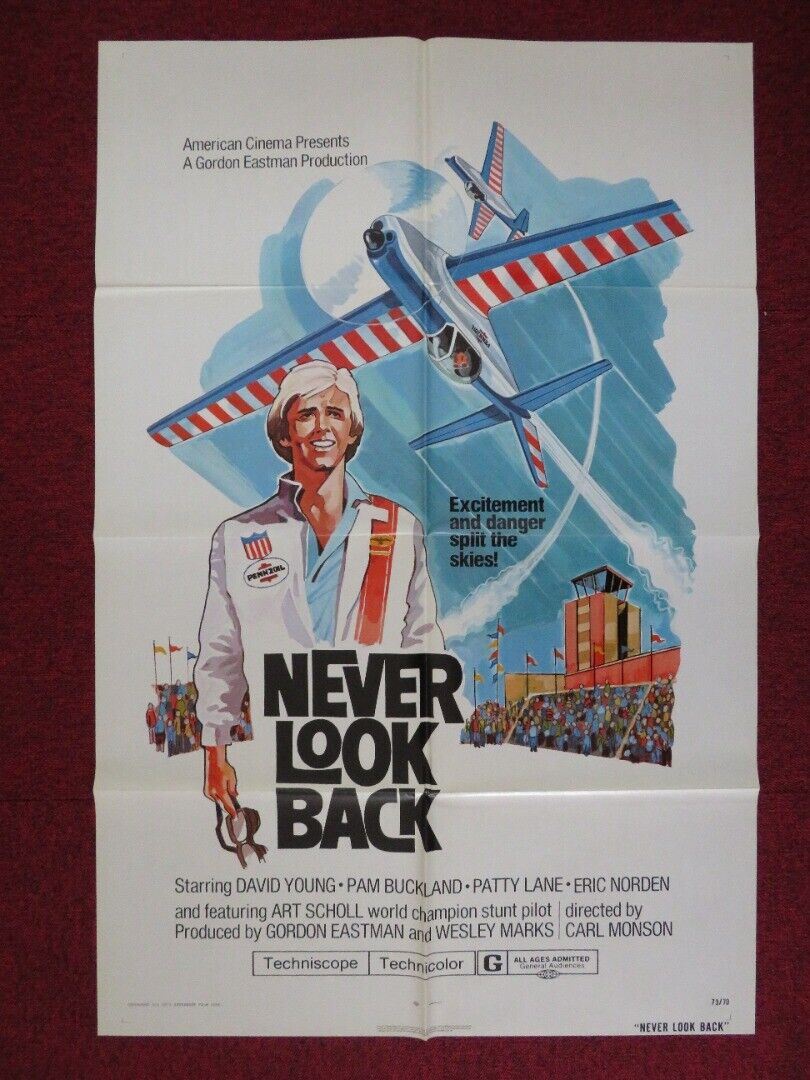 NEVER LOOK BACK FOLDED U.S ONE SHEET POSTER DAVID YOUNG PATTY LANE 1973