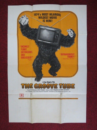 THE GROOVE TUBE FOLDED U.S ONE SHEET POSTER CHEVY CHASE KEN SHAPIRO 1974