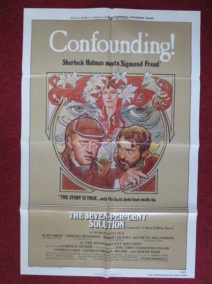 THE SEVEN-PER-CENT SOLUTION FOLDED U.S ONE SHEET POSTER VANESSA REDGRAVE 1976