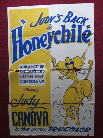 HONEYCHILE FOLDED U.S ONE SHEET POSTER JUDY CANOVA EDDIE FOY JR. 1951