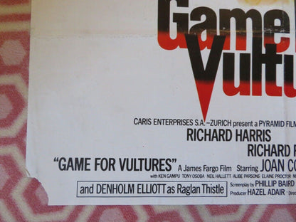 GAME FOR VULTURES (27" X 39") UK ROLLED POSTER RICHARD HARRIS R.ROUNDTREE 1979