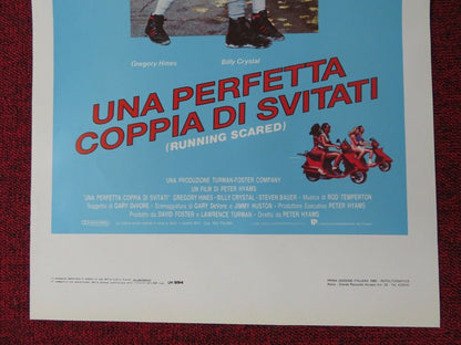 RUNNING SCARED ITALIAN LOCANDINA (27"x13") POSTER GREGORY HINES  1986