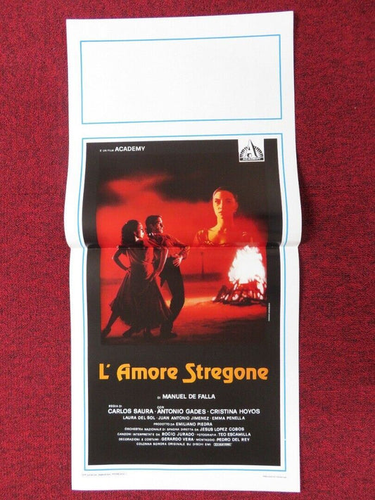 L'AMORE STREGONE ITALIAN LOCANDINA (27.5"x13") POSTER CARLOS SAURA  1986