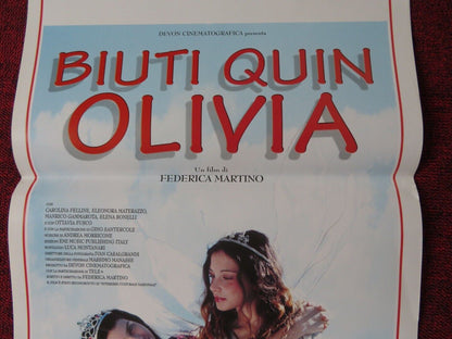 BIUTI QUIN OLIVIA ITALIAN LOCANDINA (27.5"x13") POSTER CAROLINA FELLINE 2002