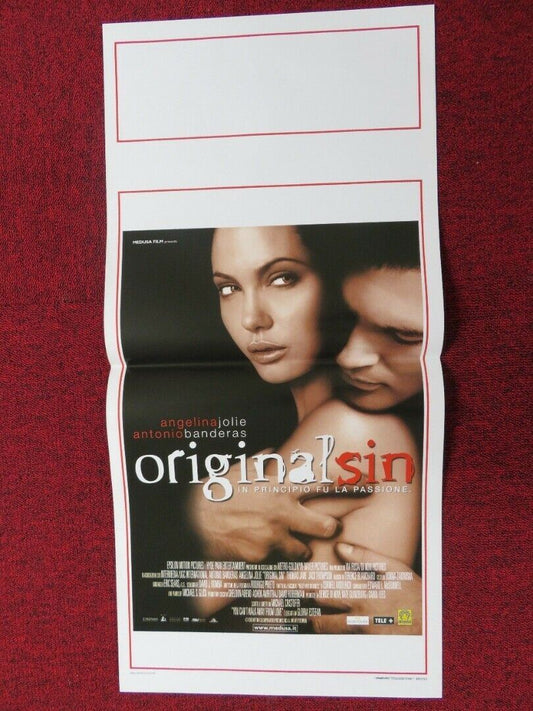 ORIGINAL SIN  ITALIAN LOCANDINA (27.5"x13") POSTER ANGELINA JOLIE 2001