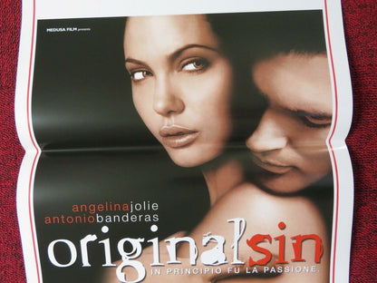 ORIGINAL SIN  ITALIAN LOCANDINA (27.5"x13") POSTER ANGELINA JOLIE 2001