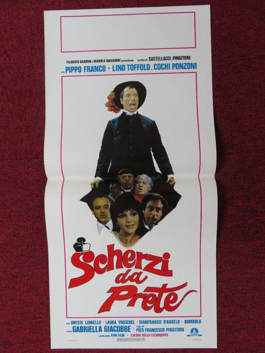 SCHERZI DA PRETE ITALIAN LOCANDINA (27.5"x13") POSTER PIPPO FRANCO 1978