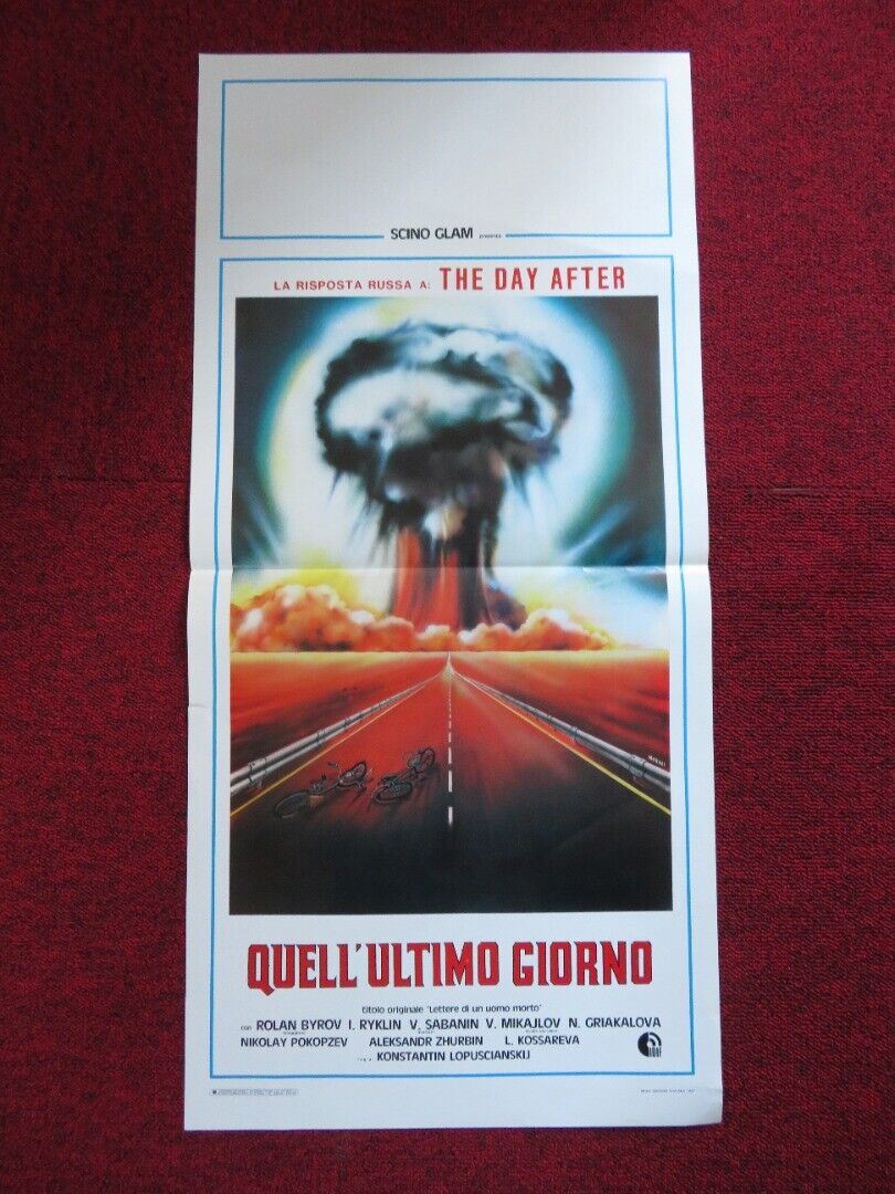 QUELL'ULTIMO GIORNO ITALIAN LOCANDINA (27.5"x13") POSTER ROLAN BYKOV 1987