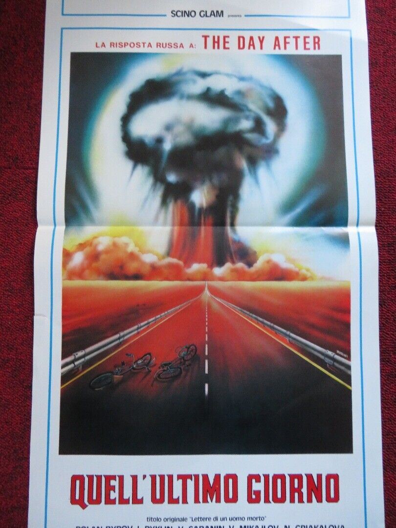 QUELL'ULTIMO GIORNO ITALIAN LOCANDINA (27.5"x13") POSTER ROLAN BYKOV 1987