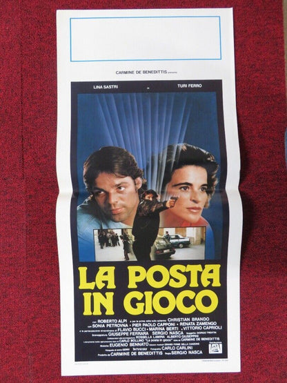 LA POSTA IN GIOCO  ITALIAN LOCANDINA (27.5"x13") POSTER LINA SASTRI 1988