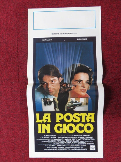 LA POSTA IN GIOCO  ITALIAN LOCANDINA (27.5"x13") POSTER LINA SASTRI 1988