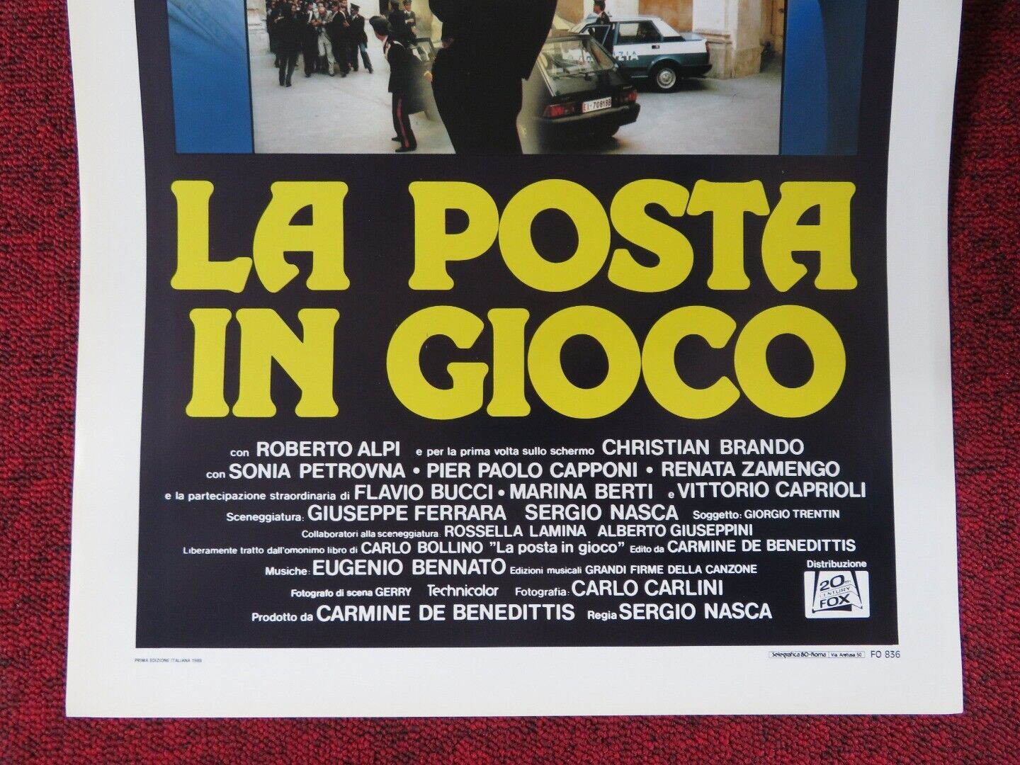 LA POSTA IN GIOCO  ITALIAN LOCANDINA (27.5"x13") POSTER LINA SASTRI 1988