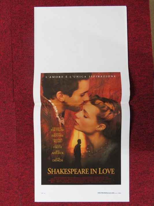 SHAKESPEARE IN LOVE  ITALIAN LOCANDINA (27.5"x13") POSTER GWYNETH PALTROW 1998