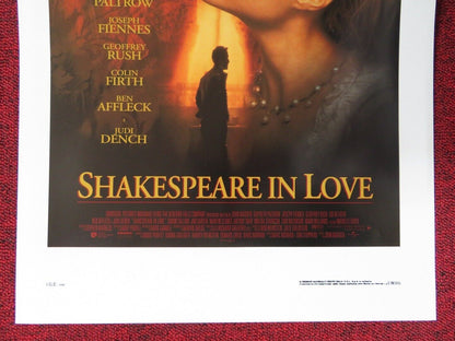 SHAKESPEARE IN LOVE  ITALIAN LOCANDINA (27.5"x13") POSTER GWYNETH PALTROW 1998