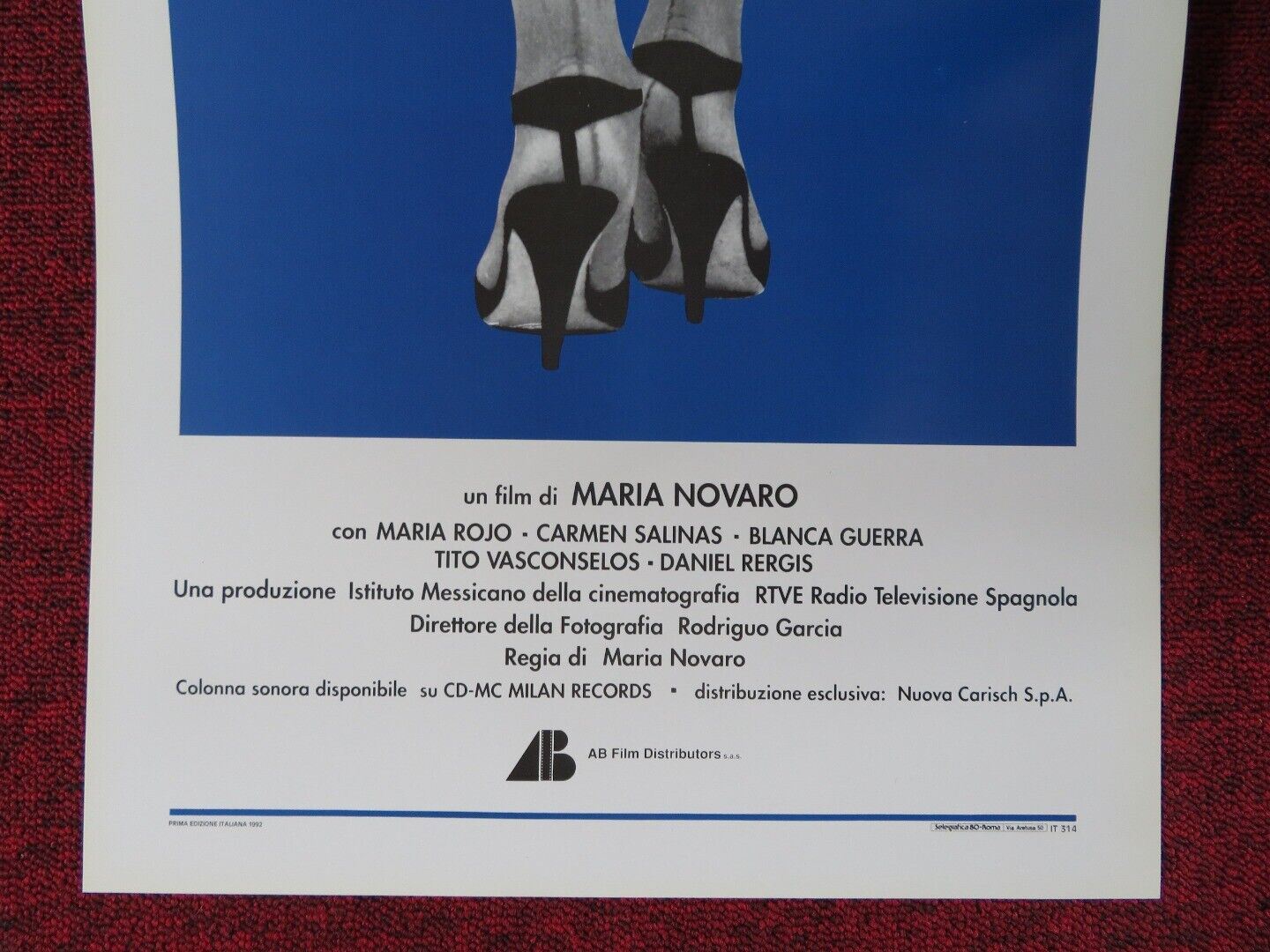 DANZON  ITALIAN LOCANDINA (27.5"x13") POSTER MARIA NOVARO CARMEN SALINAS 1992