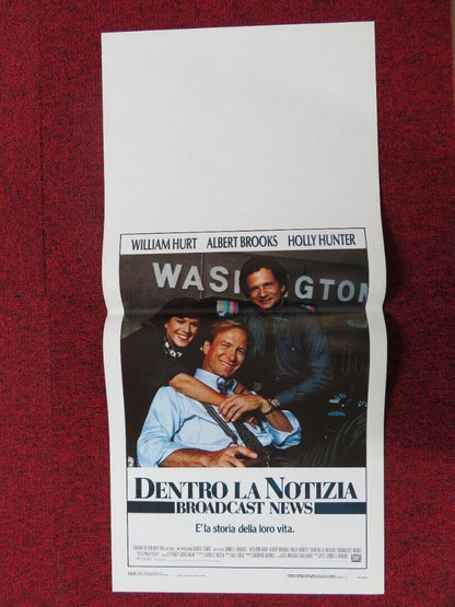 BROADCAST NEWS ITALIAN LOCANDINA (27.5"x13") POSTER WILLIAM HURT 1988