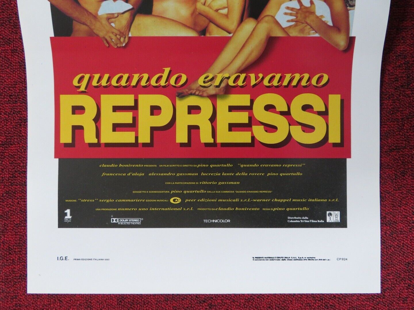 QUANDO ERAVAMO REPRESSI  ITALIAN LOCANDINA (27.5"x13") POSTER A GASSMAN 1992