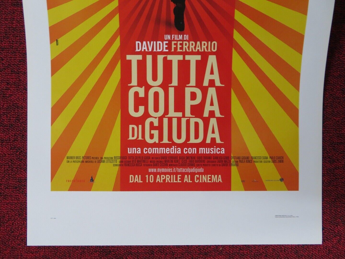 TUTTA COLPA DI GIUDA ITALIAN LOCANDINA (27.5"x13") POSTER KASIA SMUTNIAK 1992