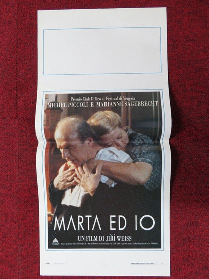 MARTA ED IO ITALIAN LOCANDINA (27.5"x13") POSTER MICHEL PICCOLI M SAGEBRE 1991