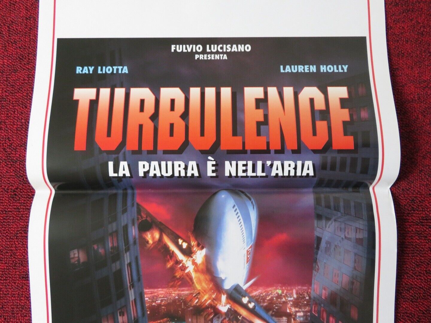 TURBULENCE  ITALIAN LOCANDINA (27.5"x13") POSTER RAY LIOTTA LL COOL J 1997