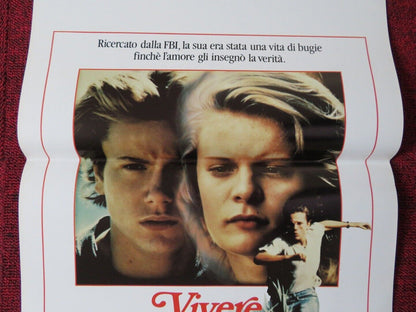 RUNNING ON EMPTY ITALIAN LOCANDINA (27.5"x13") POSTER CHRISTINE LAHTI 1989